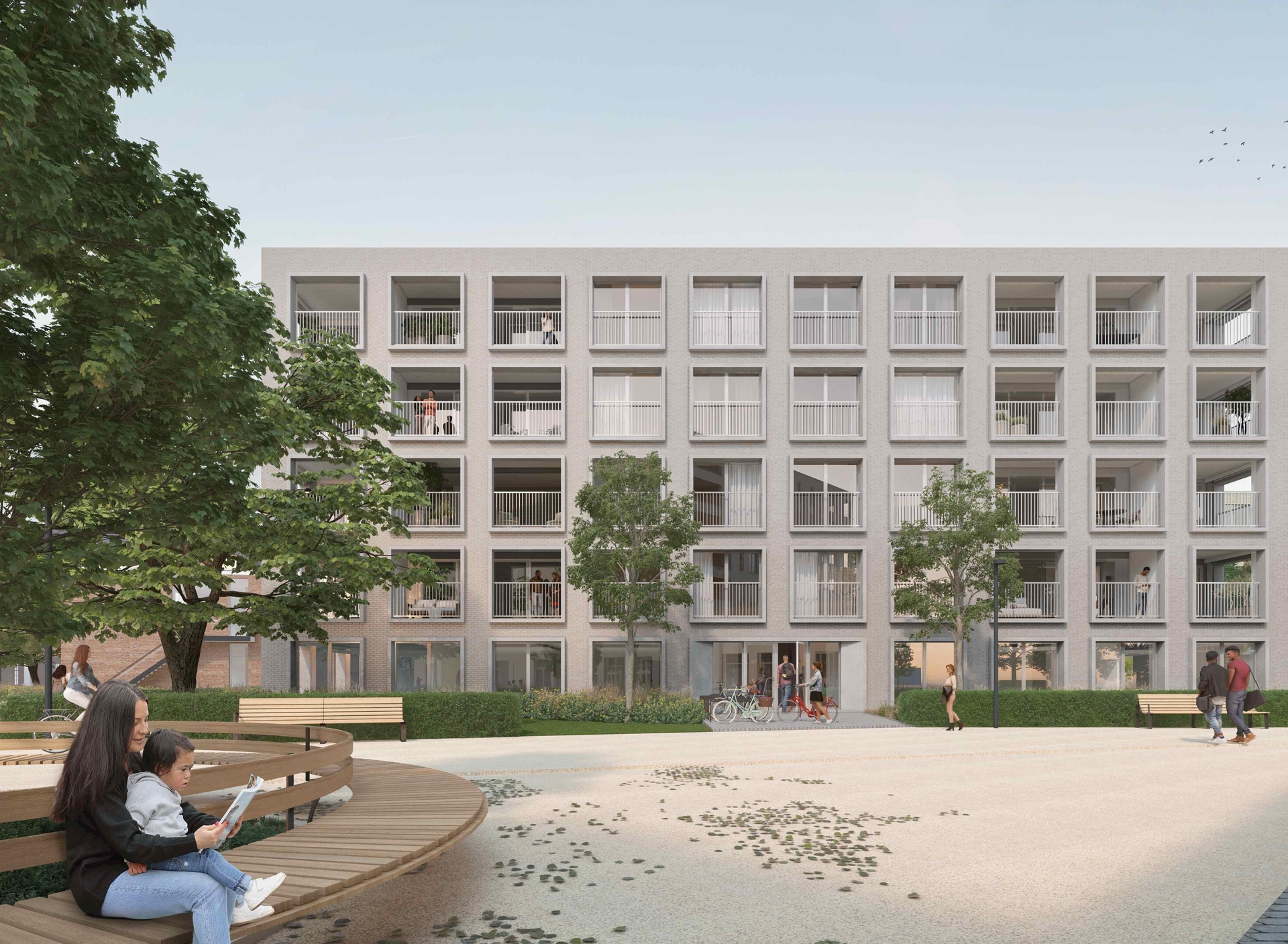 Stadsterras 3 D Iduna vooraanzicht dag